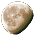 Waning gibbous moon